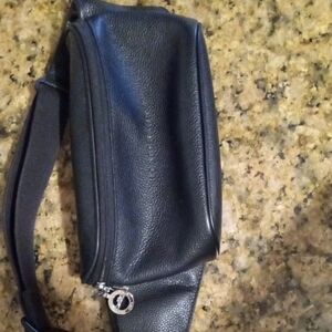 Longchamp Black Leather Belt Bag